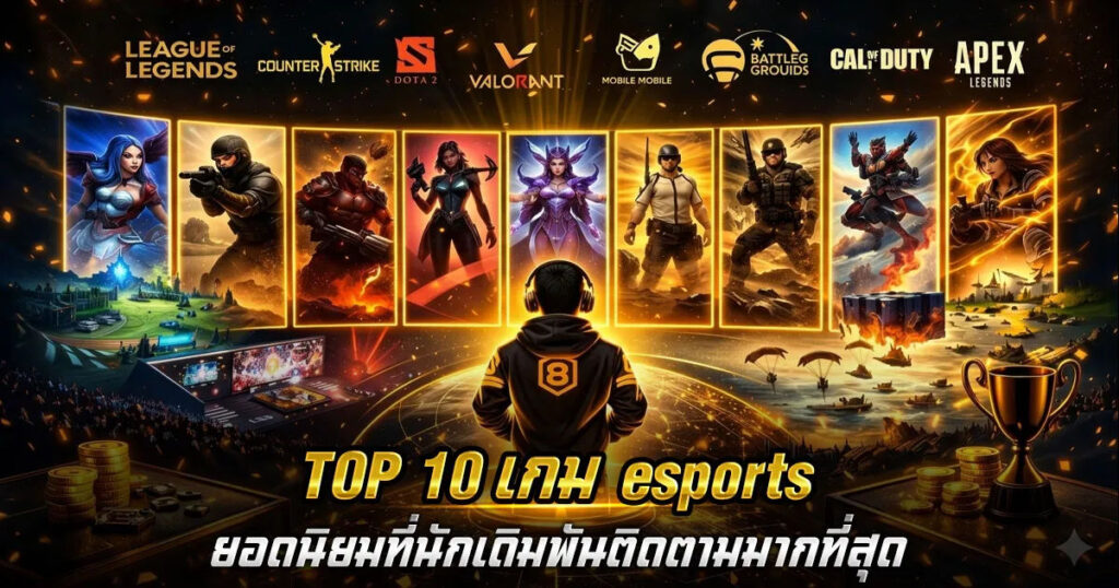 TOP 10 เกม esports ยอดนิยม